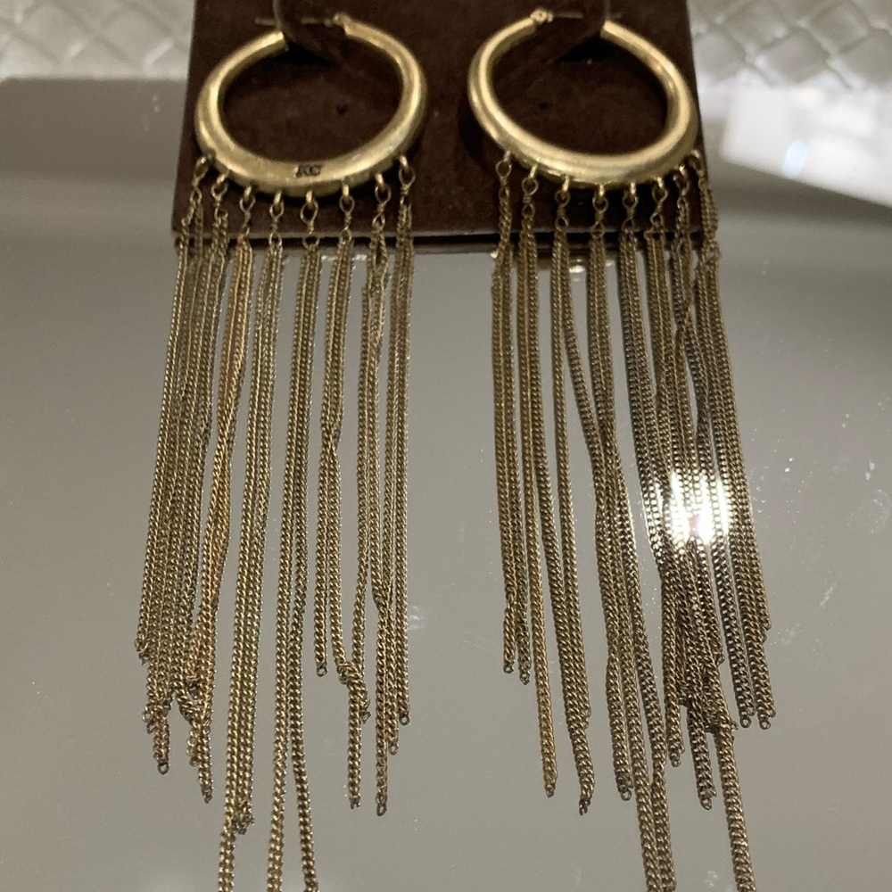 Gold colored earrings